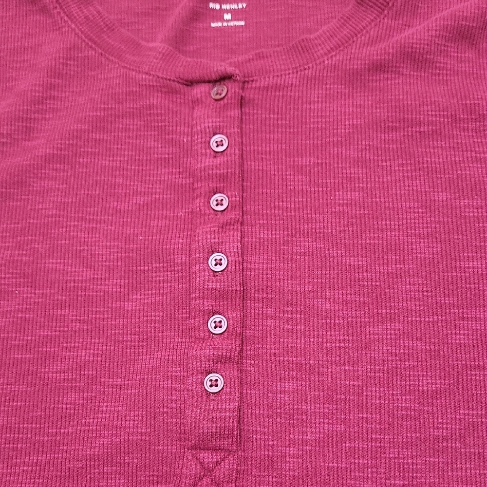 GAP Women's Burgundy Long Sleeve Top - Picture 3 of 5